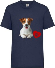 Jack Russell Dog Pet Heart Family Novelty T Shirt Various Colours And Sizes