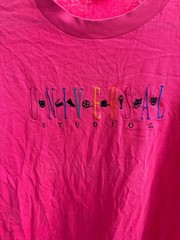 Universal Studios Men’s Pink VINTAGE 90’s Hollywood Made In USA Shirt Size Large