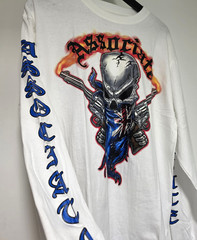 Unisex Long Sleeve Shirt – Associate Skull Australia Flag – Size L – 100% Cotton