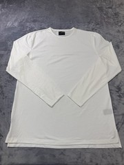 CUTS Clothing Men’s Henley Split-Hem Long Sleeve Large White NWOT
