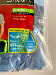 Hanes 5 Tagless Pocket Ts Shirt Comfort Fresh IQ Assorted Colors Small 34-36
