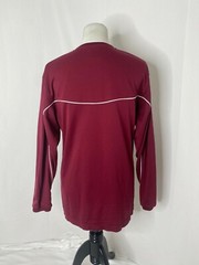 Nike Athletic Shirt Men’s Small Maroon and White Long Sleeve Team Wear V-Neck