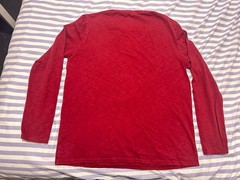 Seasalt Cornwall Allet Organic Cotton Long Sleeve T-Shirt – Red – Size L