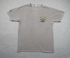 Crazy Shirt Mens Small Gray Hawaiian Volcano Joes Crazy Shirt Tee Adult Casual