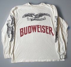 Pacsun Budweiser Beer T-Shirt Tee Sz Medium M Long Sleeve Graphic States Eagle