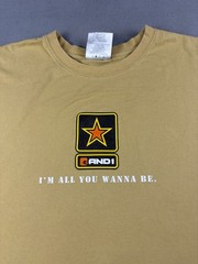 Vintage AND1 Trash Talk Basketball Shirt Size XL Sleeveless Go Army Parody