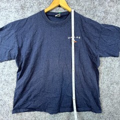 Vintage Cal Cru Dallas Texas T-Shirt Adult XL Blue Embroidered Logo Retro