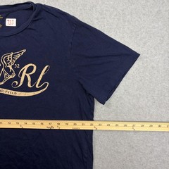 Polo Ralph Lauren Shirt Mens XL Blue Short Sleeve Track & Field Graphic Adult