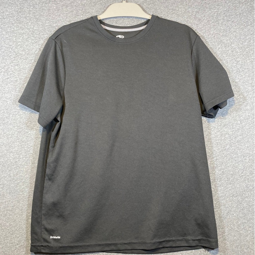 Athletic Works Mens DriWorks Performance Tee Black Short Sleeve Size L 42-44