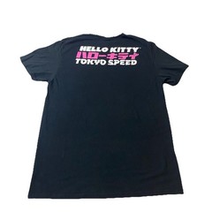 Hello Kitty Tokyo Speed Racing Graphic T-Shirt Black Pink Bioworld Sanrio Size M