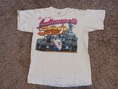 VINTAGE 1993 77th Indianapolis 500 T-Shirt Al Unser Jr Size L Delta USA Made