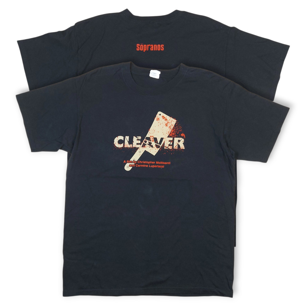 Vintage Y2K The Sopranos Cleaver Promo Crime Drama Official Black T-Shirt L/XL
