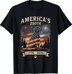 Labrador Retriever America’s 250th Anniversary 1776 2026 T-Shirt