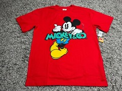 NEW Disney Parks Shirt Adult Medium Red Mickey Mouse And Co Mens Blue Black