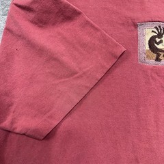 Vintage 90s Anvil KoKopelli Graphic Tee XL Single Stitch USA Fabric Faded Red