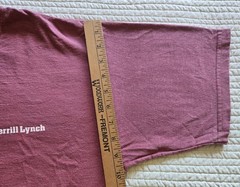 Comfort Colors Merrill Lynch T-Shirt Mens Medium Maroon Corporate Bull Logo Tee