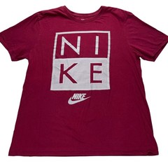 Nike Mens Athletic Cut Graphic T-Shirt Maroon Red Cotton Large 561416-69X
