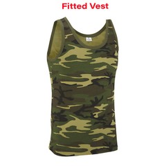 Army Vest Military Combat Singlet Sleeveless Fancy Tank Top US Woodland DPM Camo