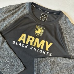 Fanatics Army Black Knights Shirt Mens XL Grey Long Sleeve Performance Raglan
