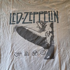 Vintage Led Zeppelin T-Shirt Adult XL White Hanes 2005 Myth Gem Band – Read