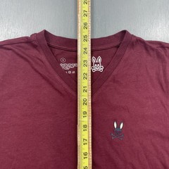 Psycho Bunny Shirt Men Small V Neck Cotton Blend Short Sleeve Logo Robert Godley