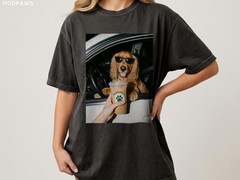 Custom Pet Photo Iced Coffee Shirt Personalized Dog Mom Tee Gift