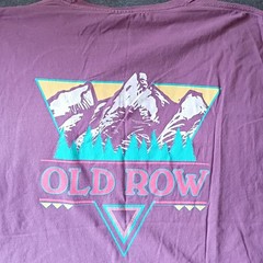 ComfortWash Purple OldRow GraphicPrint CrewNeck T-Shirt Men’s L 100% USACOTTON