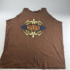 Oneita Men’s SZ XL VTG 90s Hawaii Graphic Workout Athletic Tank Wide Boxey Tank