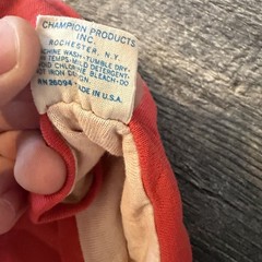 True Vintage 70s Champion Blue Bar Brodhead Red Cardinal Gym PE Tee Shirt