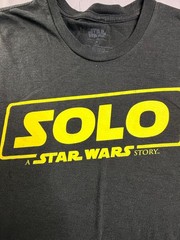 Star Wars Solo Movie Shirt Men’s Medium M Dark Heather Grey Tri-Blend Logo Tee