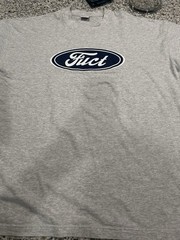 Fuct Ford Oval Logo Parody Tee Shirt Heather Grey Men’s XL