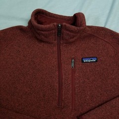 Patagonia Better Sweater 1/4 Zip Mens Medium Red Cinder Jacket Pullover Fleece