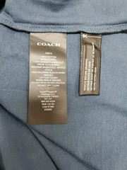 NEW Coach Men New York Long Sleeve TShirt Dark Denim Organic Cotton Sz XSmall US
