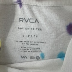 RVCA Dayshift Tee Mens Small Tie Dye Palm Tree Wish You Were Here Shirt NEW