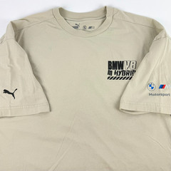 BMW Motorsports T Shirt BMW V8 M Hybrid Double Sided Tagless Puma Adult Size LRG
