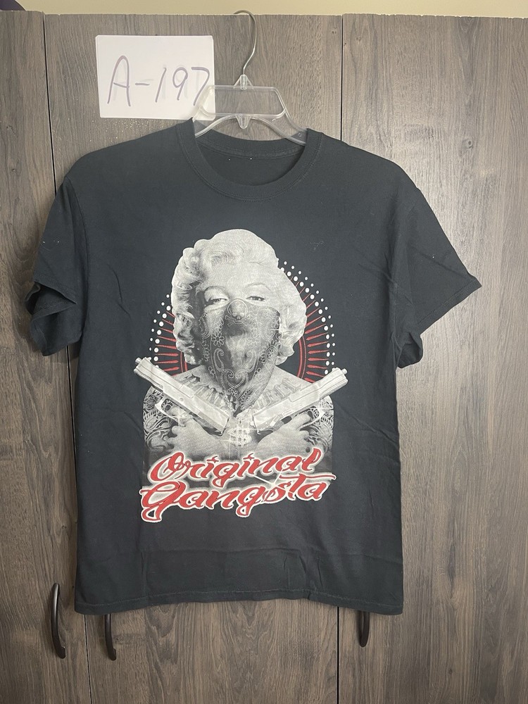 Shaka Active Original Gangsta Marilyn Monroe 3/4 dleeve men shirt, Medium