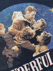 It’s A Wonderful Life Graphic Short Sleeve Black T-Shirt Men’s Size 3XL See Pics
