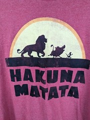 Disney Red Lion King Hakuna Matata Short Sleeve Simba T-Shirt Men’s Large