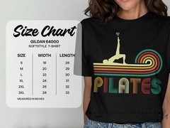 Pilates Vintage Retro T-Shirt, Funny Workout Fitness Yoga Tee Gift, Gym Shirt