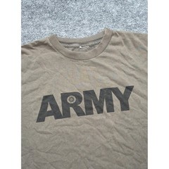 US Army Graphic TShirt Mens XL Olive Green Military PT Training Tee Short Sleeve