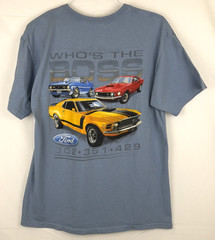 Ford Shirt Mens Large Blue Mustang Boss 302 351 429 Graphic Tee Licensed