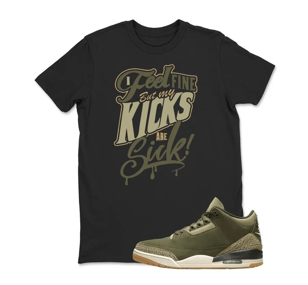 Shirt To Match JD 3 Olive Family Affair Medium, BLACK/WHITE