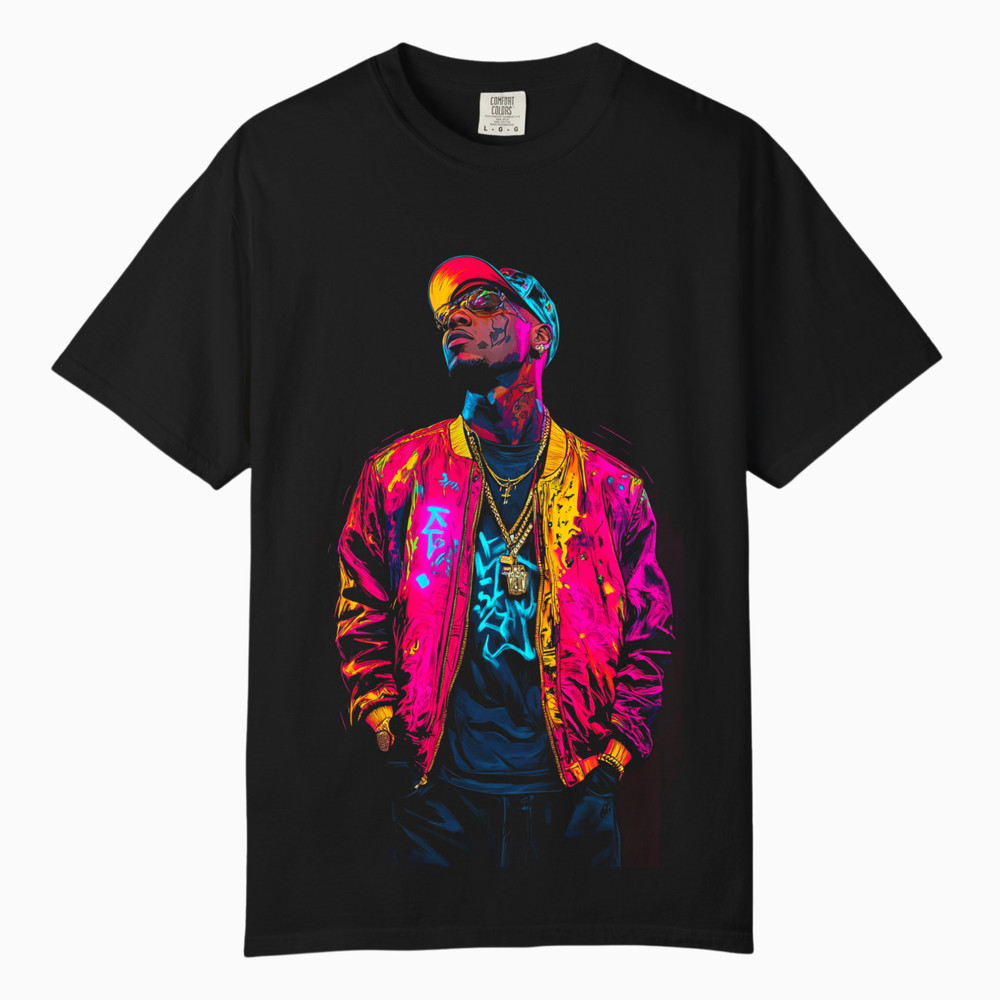 Retro Neon Urban Graphic T-Shirt, Comfort Colors T Shirt, Unisex Streetwear Tee