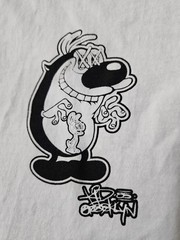 Ren & Stimpy Kid Brooklyn White T Shirt Size S