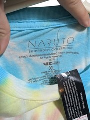 Naruto Shippuden Shirt Adult XL Tie Dye Short Sleeve ICHIRAKU Ramen NEW 2007