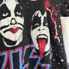 Vtg KISS T Shirt Tee Mens Large 40/42 1992 AOP Hanes Winterland Concert Tour.