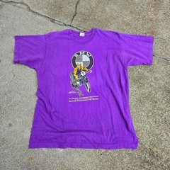 Vtg 90s BMW Motorcycle T Shirt Purple XL Racing Biker Dealer Beamer
