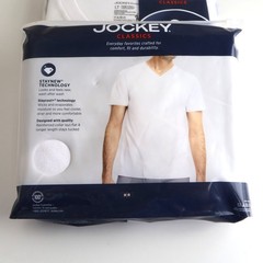 NEW Jockey Classics T-shirts 100% Cotton V Neck 2 Packs Of 2 Size LT 42-44