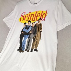 SEINFELD Shirt Mens 2XL XXL White Cast JERRY KRAMER GEORGE Casual NWT