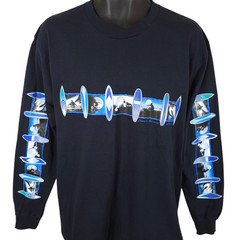 North Shore Surfing T Shirt Mens Size Large Blue Hawaii Travel Destination Tee